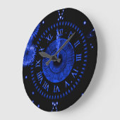 Sapphire Midnight Clock Große Wanduhr (Winkel)