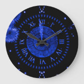 Sapphire Midnight Clock Große Wanduhr (Vorderseite)