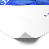 Sapphire Name bedeutet Aquarellherz Poster (Ecke)