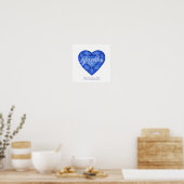 Sapphire Name bedeutet Aquarellherz Poster (Küche)