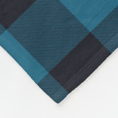 Sapphire Navy Buffalo Kariert Twill Fleecedecke (Ecke)