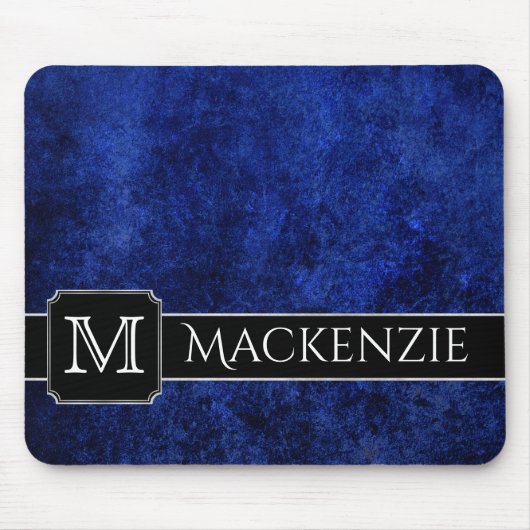 Sapphire Office | Name Azure Royal Cobalt Blue Mousepad (Vorne)
