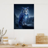 Sapphire Owl Celestial Night Poster (Küche)