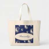 Sapphire Paisley Jumbo Stoffbeutel (Vorne)