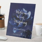 Sapphire Peony Willkommen bei unserer Hochzeit Sockelschild (In Situ)