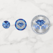 Sapphire Personalisiert 65 Jahre Jubiläum Confetti Konfetti (Rückseiten)