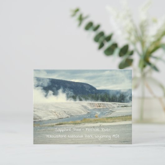 Sapphire Pool Firehole River Yellowstone Postkarte (Stehend Vorderseite)
