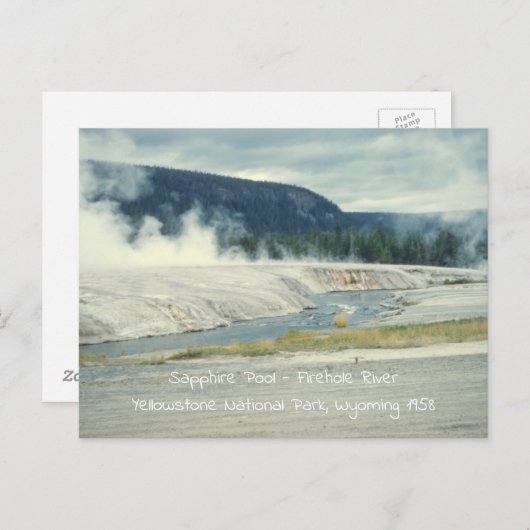 Sapphire Pool Firehole River Yellowstone Postkarte (Vorne/Hinten)