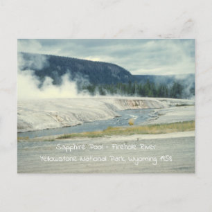 Sapphire Pool Firehole River Yellowstone Postkarte