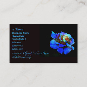 Sapphire Rainbow Rose Business Cards Visitenkarte