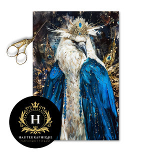 Sapphire Raven Royalty Decoupage   Seidenpapier