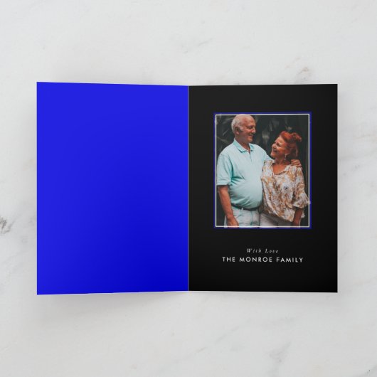 Sapphire Ribbon, 45 Jahre Hochzeitstag Karte (Innenseite)