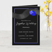 Sapphire Ribbon, 45 Jahre Hochzeitstag Karte (Gelbe Blume)