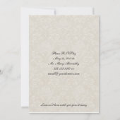 Sapphire Ribbons & Lace Post Wedding Einladung (Rückseite)