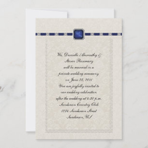 Sapphire Ribbons & Lace Post Wedding Einladung