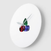 Sapphire Ruby Emerald Gemstone Large Clock Große Wanduhr (Winkel)