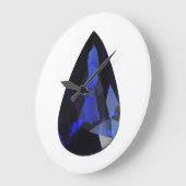 Sapphire September Birthstone Blue Große Wanduhr (Winkel)