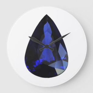 Sapphire September Birthstone Blue Große Wanduhr