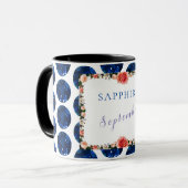 Sapphire September Birthstone Gemstone Kunst ✅ Tasse (Vorderseite Links)