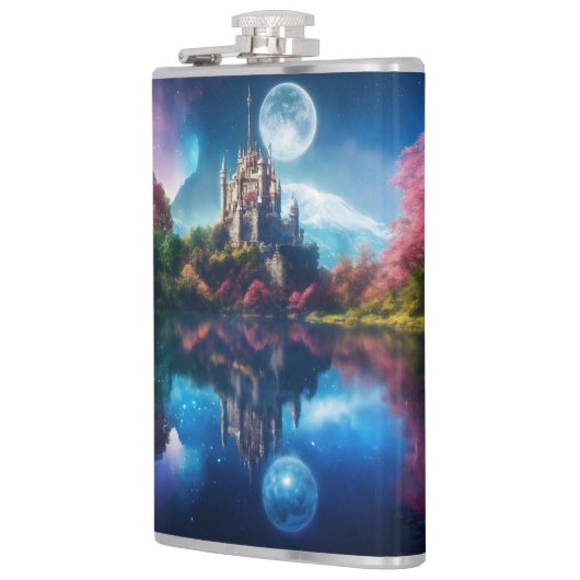"Sapphire Serenity: Vinyl-Wrapped Elixir Flask" Flachmann (Links)