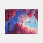 Sapphire Sky mit Garnet Heart Rain- 30"X40 Fleecedecke (Vorderseite (Horizontal))