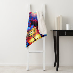 Sapphire Sky mit Garnet Hearts: Empowerment des Mi Sherpadecke