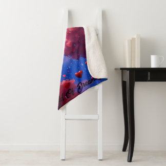 Sapphire Sky mit Garnet Hearts: Ermächtigung zu gr Sherpadecke