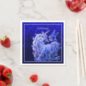 Sapphire Sparkle Blue Unicorn Serviette (Beispiel)