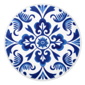 Sapphire Talavera Lissabon Gemusterte Keramik Desi Keramikknauf (Vorderseite)