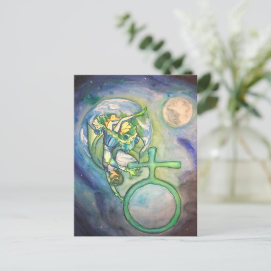 Sapphire Terra Postkarte (Stehend Vorderseite)