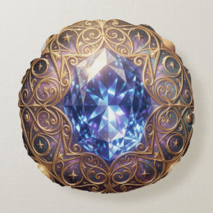 Sapphire – The Stone of Truth and Wisdom´2 Rundes Kissen