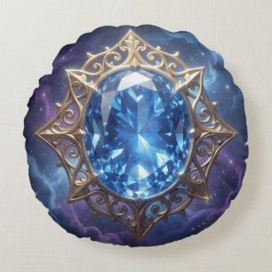 Sapphire – The Stone of Truth and Wisdom´5 Rundes Kissen