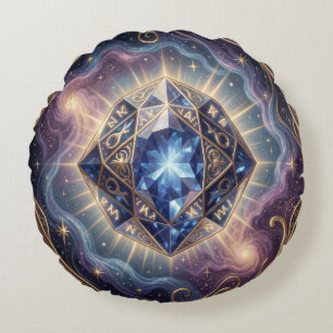 Sapphire – The Stone of Truth and Wisdom´7 Rundes Kissen