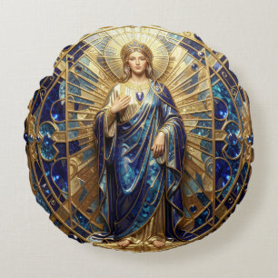 Sapphire – The Stone of Truth and Wisdom´9 Rundes Kissen