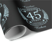 Sapphire Traditionelles 45. Hochzeitstag Geschenkpapier (Rolleneckpunkt)
