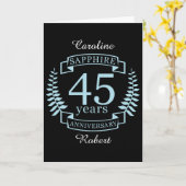 Sapphire Traditionelles 45. Hochzeitstag Karte (Gelbe Blume)