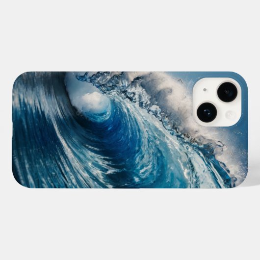 Sapphire Wave Case-Mate iPhone Hülle (Rückseite (Horizontal))