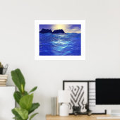 Sapphire Waves Poster (Heimbüro)