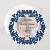 Sapphire Wedding Anniversary Einladung (Vorne/Hinten)