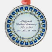 Sapphire Wedding Anniversary Ornament (Vorne)