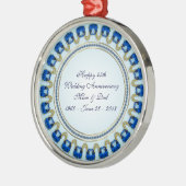 Sapphire Wedding Anniversary Ornament Aus Metall (Links)