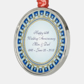 Sapphire Wedding Anniversary Ornament Aus Metall (Links)