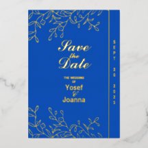 Sapphire Wedding Foil Save the Date