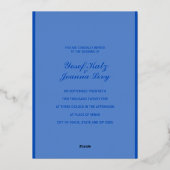 Sapphire Wedding Foil Save the Date Folieneinladung (Rückseite)