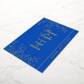 Sapphire Wedding Foil Save the Date Folieneinladung (Gedreht)