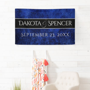 Sapphire Wedding Royal Cobalt Blue Party Modernes Banner