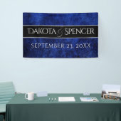 Sapphire Wedding Royal Cobalt Blue Party Modernes Banner (Messeveranstaltung)