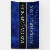 Sapphire Wedding Royal Cobalt Blue Party Modernes Banner (Vertikal)