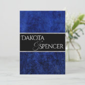 Sapphire Wedding Royal Cobalt Blue Party Modernes Einladung (Stehend Vorderseite)