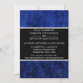 Sapphire Wedding Royal Cobalt Blue Party Modernes Einladung (Rückseite)